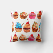 水の色のカップケーキ クッション (裏面)