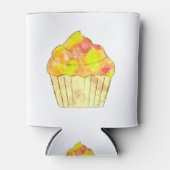 水の色のカップケ絵画ーキ 缶クーラー (正面)