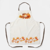 水の色のカボチャとコーヒー エプロン (正面)