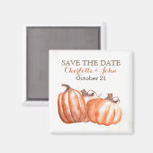 水の色のカボチャの収穫結婚式を保存する日付 マグネット (正面/裏面)