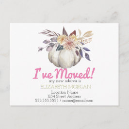 水の色のカボチャの新しいアドレスを移動 案内ポストカード