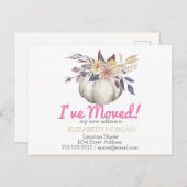 水の色のカボチャの新しいアドレスを移動 案内ポストカード (正面/裏面)