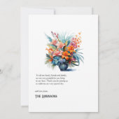 水の色のカリブの目的地の結婚式 サンキューカード (裏面)