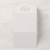 水の色のガチョウ鴨の野生の花の赤ちゃんシャワー オールインワン招待状 (外側)