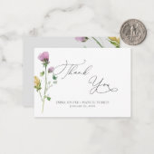 水の色のガーデン素朴バラありがとう ノートカード (正面/裏面インサイチュ)