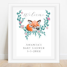 水の色のキツネの開花歓迎ベビーシャワー