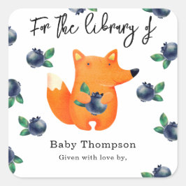 水の色のキツネ – のライブラリ用 スクエアシール