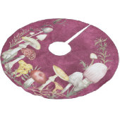 水の色のキノコのクリスマスホリデー ブラッシュドポリエステルツリースカート (アングル)