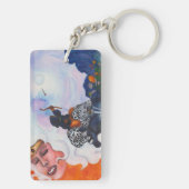 水の色のキューピッド乗馬キャットマザー女神ドリームA キーホルダー (裏面)