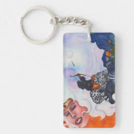 水の色のキューピッド乗馬キャットマザー女神ドリームA キーホルダー