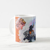 水の色のキューピッド乗馬キャットマザー女神ドリームA コーヒーマグカップ (正面左)