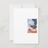 水の色のキューピッド乗馬キャットマザー女神ドリームA サンキューカード (裏面)