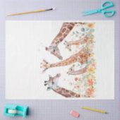 水の色のキリン家族でフィールドデカッペ 薄葉紙 (クラフト)