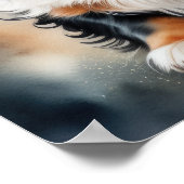 水の色のキング絵を描チャールズカヴァリエパピー ポスター (角)