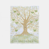 水の色のキープサケファミリーツリーカスタムベビー フリースブランケット (正面)