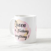 水の色のクイーンf*バッキングすべて! コーヒーマグカップ (正面左)