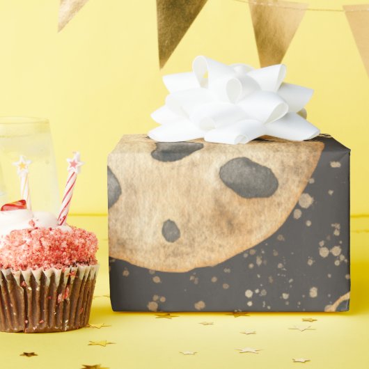 水の色のクッキーとチョコレート誕生日 ラッピングペーパー (誕生日パーティー)