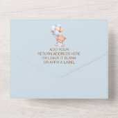 水の色のクマを一回試してみると良い オールインワン招待状 (裏面)