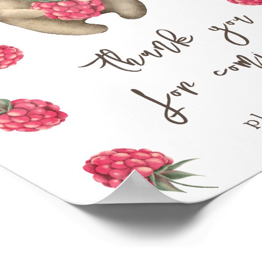 水の色のクマ – ありがとうござ来う ポスター (角)