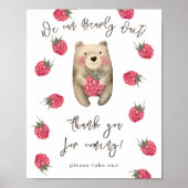 水の色のクマ – ありがとうござ来う ポスター (正面)