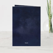 水の色のクリスマスの喜び素晴らしの曲がり シーズンカード (裏面)