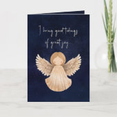 水の色のクリスマスの喜び素晴らしの曲がり シーズンカード (正面)