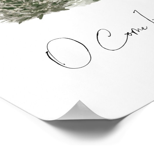 水の色のクリスマスの木来は彼を崇拝する ポスター (角)