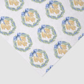 水の色のクリスマスま結婚たはベルと弓 薄葉紙 (詳細)