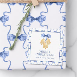 水の色のクリスマスま結婚たはベルのエンクロージャ ノートカード