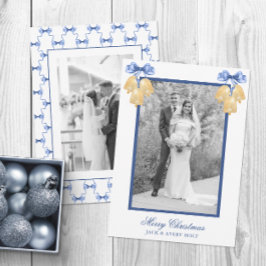水の色のクリスマスま結婚たはベルの写真 シーズンカード