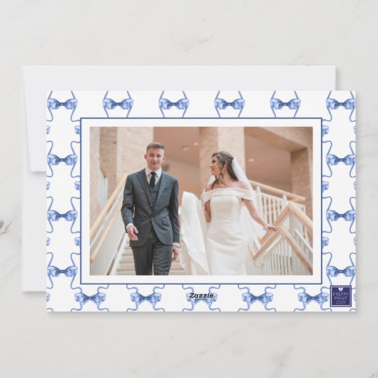 水の色のクリスマスま結婚たはベルの写真 シーズンカード (裏面)