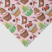 水の色のクリスマスカップケーキ 薄葉紙 (詳細)