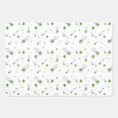 水の色のクリスマスゴルフクラブとテニスラケット ラッピングペーパーシート (正面)