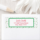 水の色のクリスマスゴルフクラブとテニスラケット ラベル (インサイチュ)