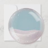 水の色のグリッター雪の愛のブライダルシャワー 招待状 (裏面)