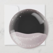 水の色のグリッター雪の愛のブライダルシャワー 招待状 (裏面)