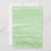 水の色のグリーンカエルカエル – 味の赤ちゃんシャワー 招待状 (裏面)