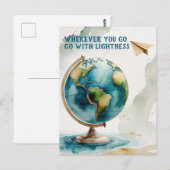 水の色のグローブアート – どこでも ポストカード (正面/裏面)