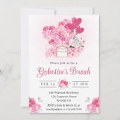 水の色のケーキとギフトガレンティーヌのブランチ 招待状 (正面)