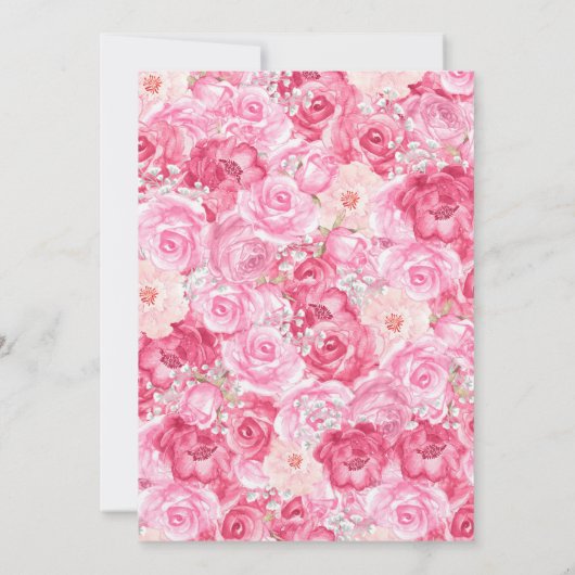 水の色のケーキとギフトガレンティーヌのブランチ 招待状 (裏面)