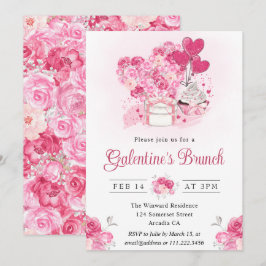 水の色のケーキとギフトガレンティーヌのブランチ 招待状