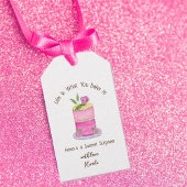 水の色のケーキとバラの生活は何を作る ギフトタグ