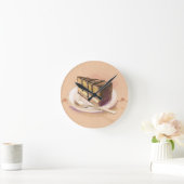 水の色のケ絵を描ーキ付きカード ラウンド壁時計 (ホーム)