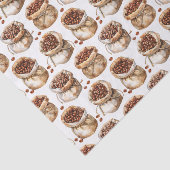 水の色のコーヒー豆のバッグパターンの分離 薄葉紙 (詳細)