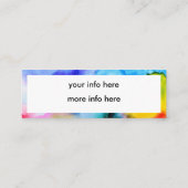 水の色のシンプルソーシャルメディア スキニー名刺 (裏面)