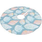 水の色のシーシェルツリースカート ブラッシュドポリエステルツリースカート (アングル)