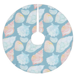 水の色のシーシェルツリースカート ブラッシュドポリエステルツリースカート