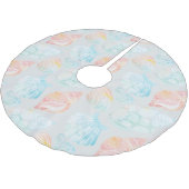 水の色のシーシェルツリースカート ブラッシュドポリエステルツリースカート (アングル)