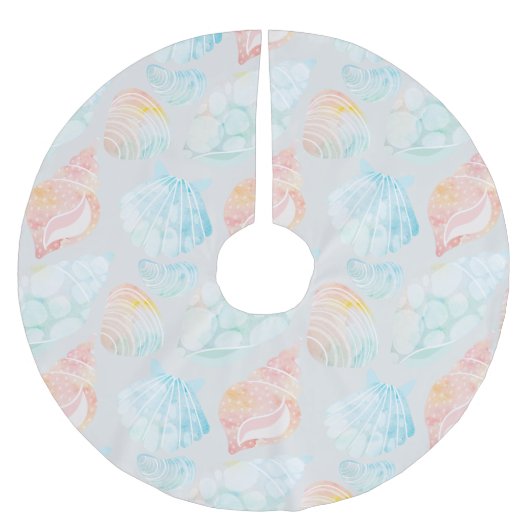 水の色のシーシェルツリースカート ブラッシュドポリエステルツリースカート (正面)