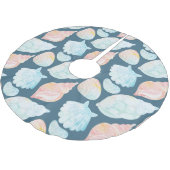 水の色のシーシェルツリースカート ブラッシュドポリエステルツリースカート (アングル)